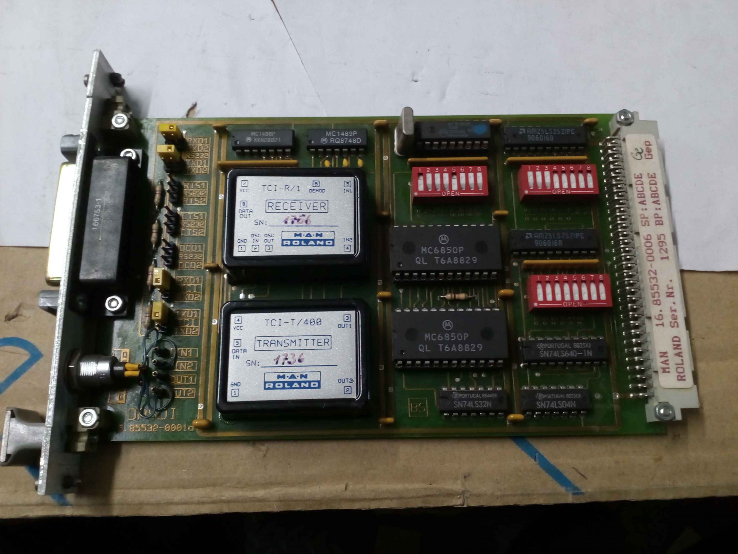 Tarjeta Electrónica Man Roland 16.85532-0006, integración en sistemas de impresión offset.