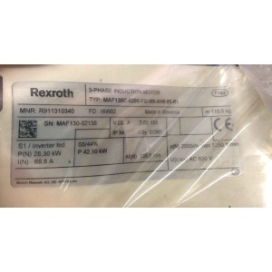 Servomotor Bosch Rexroth MAF130C-0200, control preciso para aplicaciones industriales avanzadas.