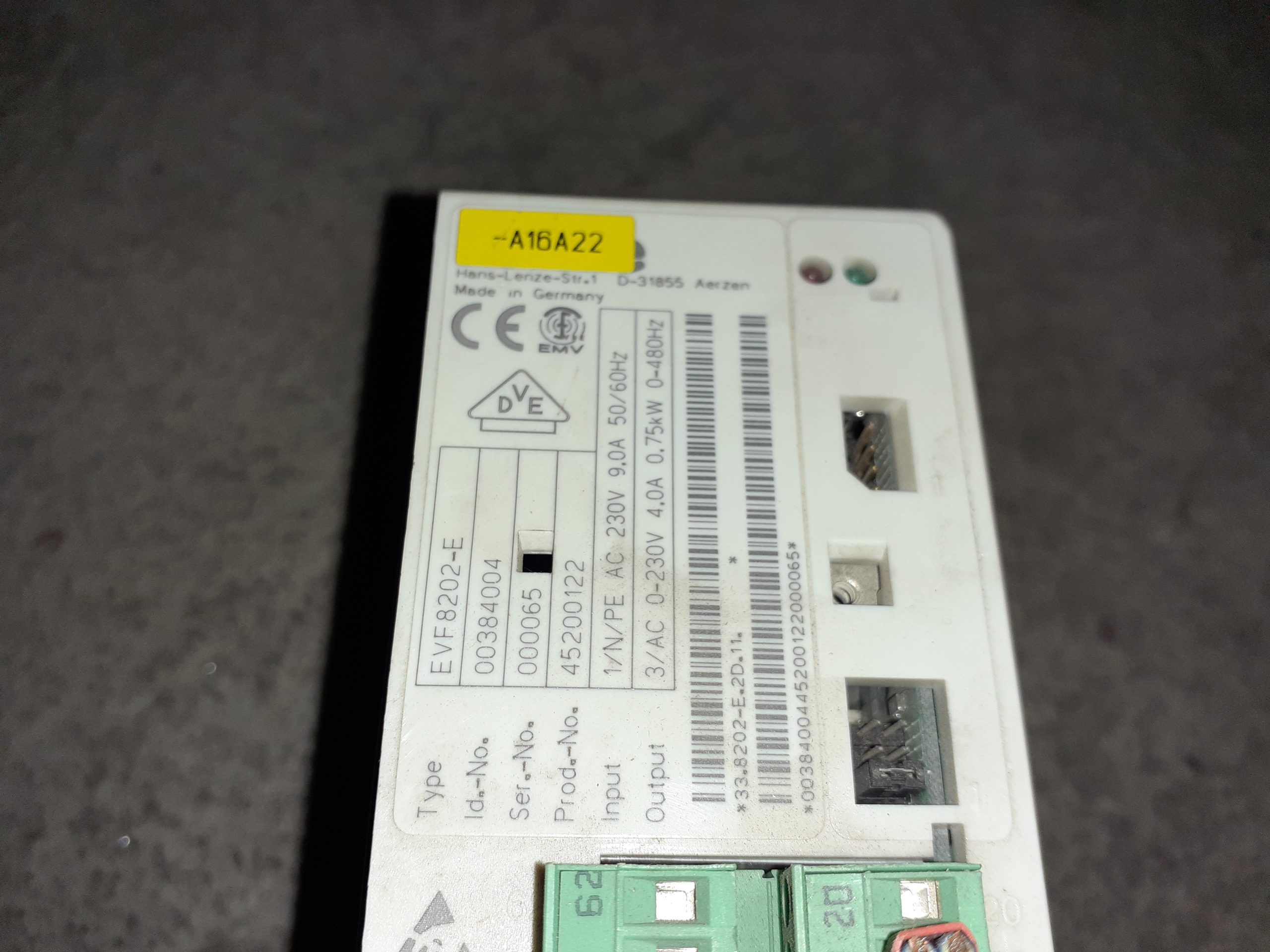 Variador de velocidad Lenze EVF8202-E