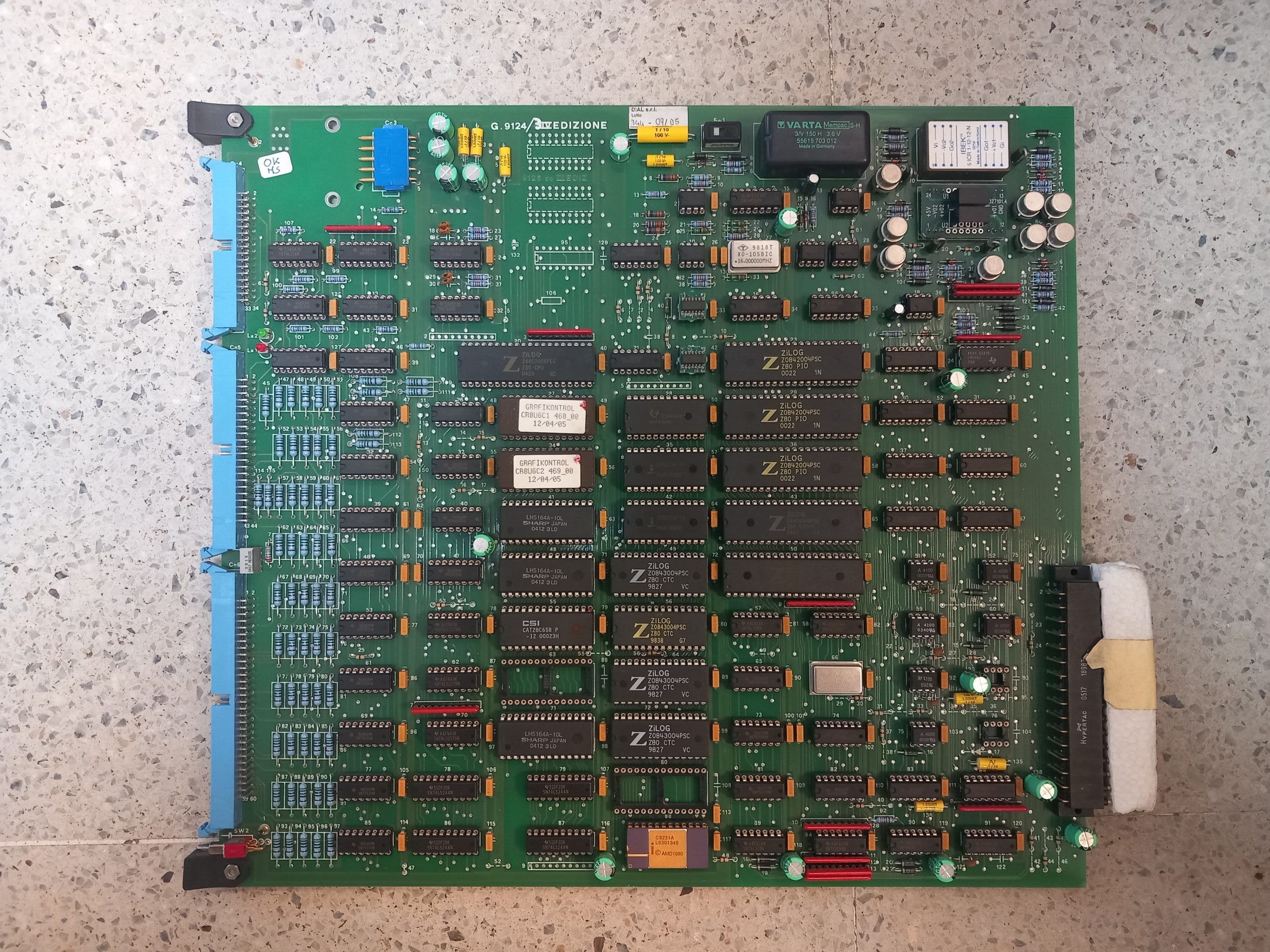 Tarjeta Electrónica Grafikontrol G9124/3 IV, componente para control de impresión industrial.