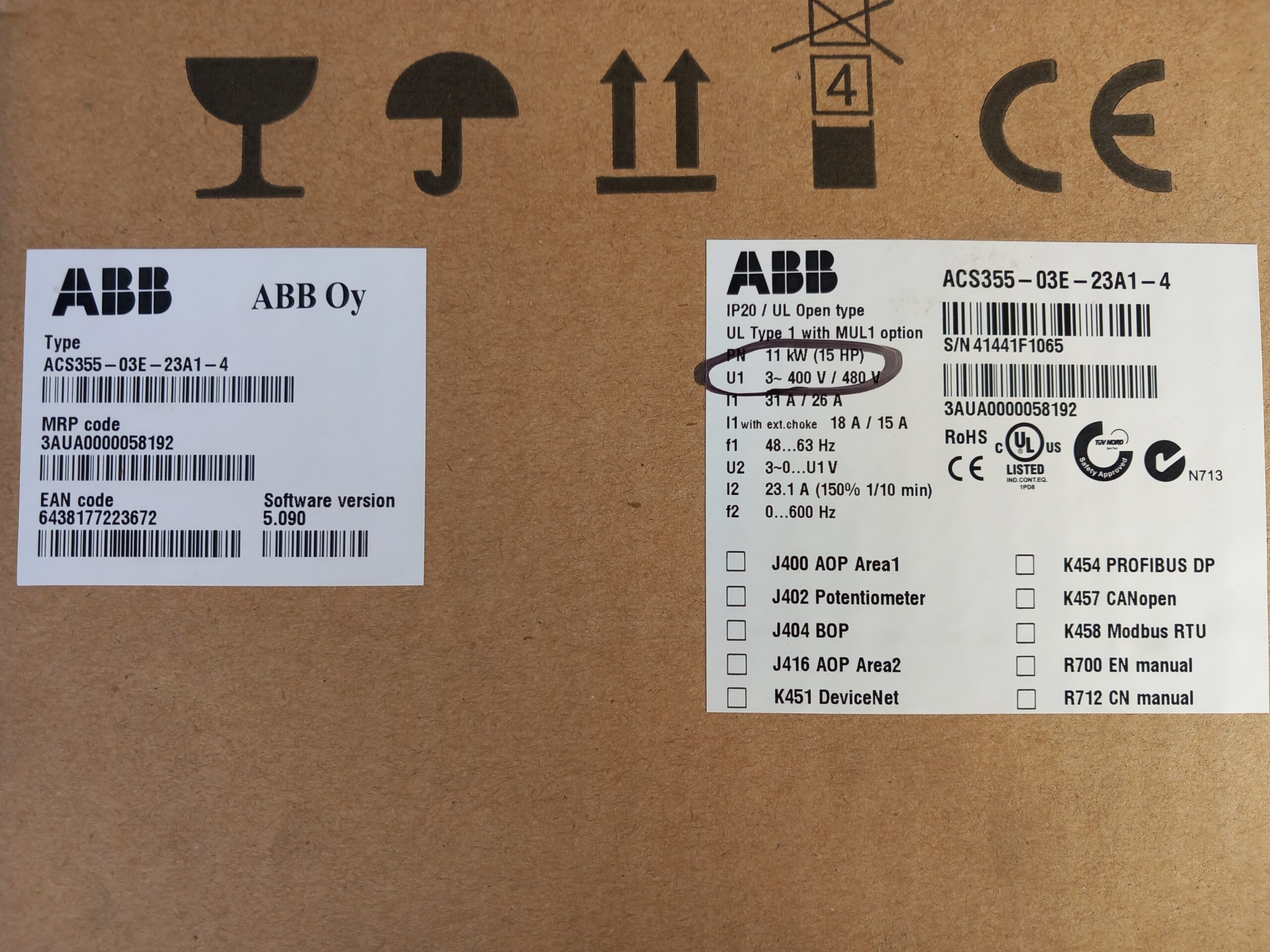 Variador de Frecuencia ABB 11 kw ACS355-03E-23A1-4 - Imagen 2