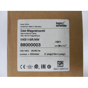 Electroválvula de gas Krom Schroder VAS115R/NW para sistemas industriales de combustión