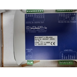 Indicador de pesaje Utilcell SWIFT V RS+ANA para montaje en carril DIN